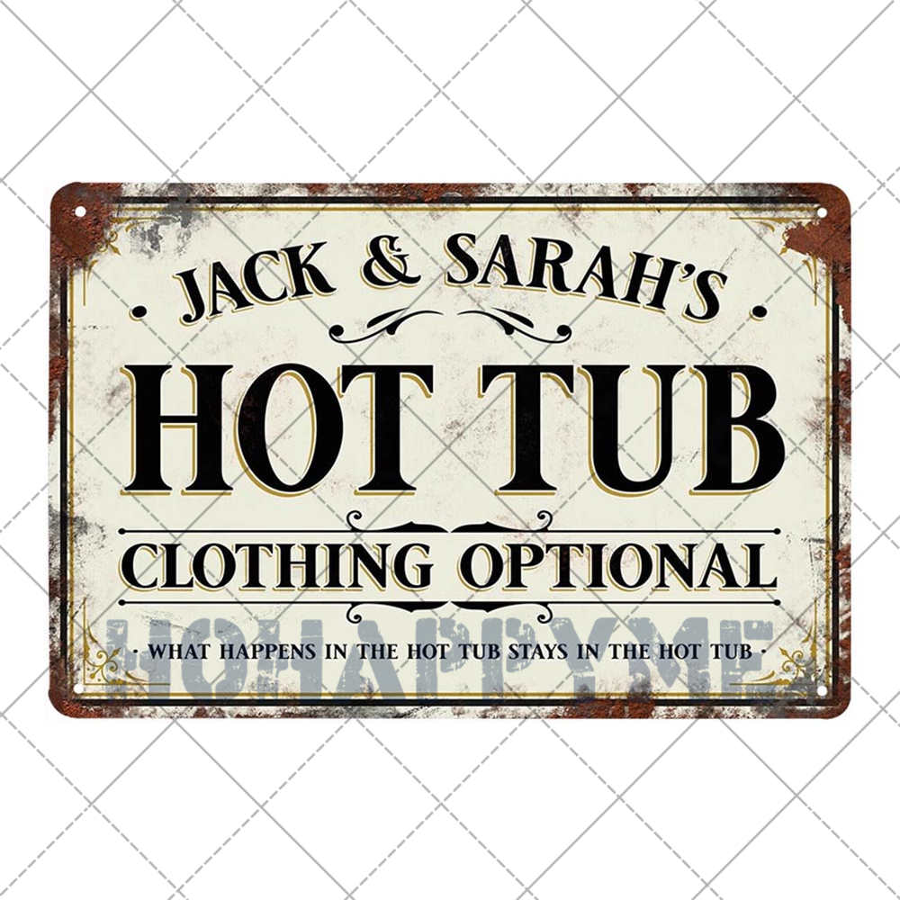 Segni Targa Retro per Lavanderia Segno Pittura su Latta Vasca Idromassaggio Bagno Metallo Poster Adesivi Murali Vintage Decorazione Casa Piatti 20x30cm
