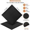 Large Cork Board Subsitute - 24"x24" Bulletin Board - 4 Pack Black Felt Board for Home&Office Wall Decor with Noise Reduction