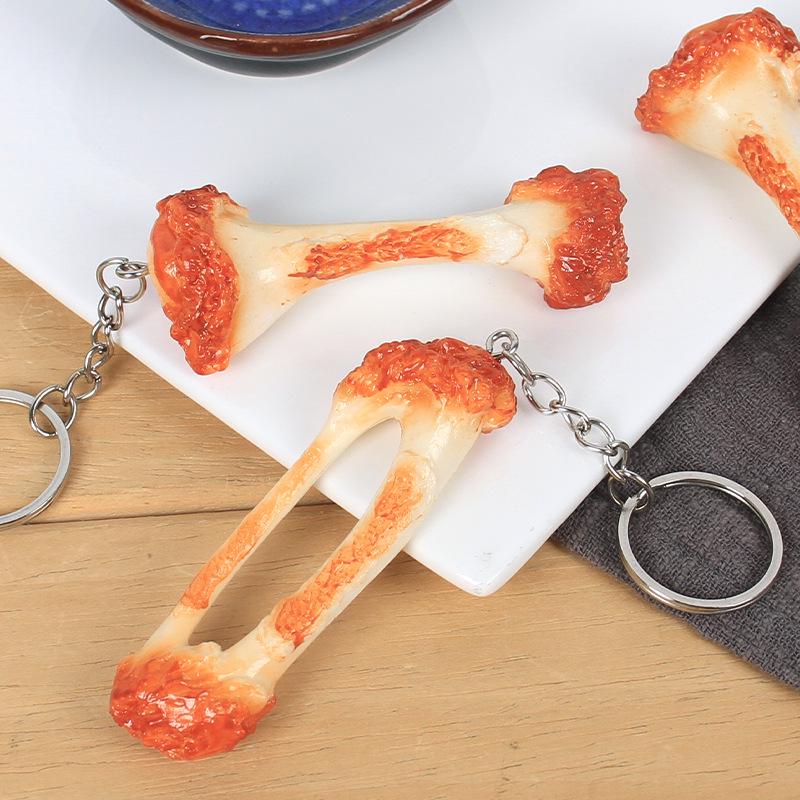 Creatieve Kippenpoot & Vleugelbot Model Sleutelhanger Hanger – Grappig Rugzak Ornament