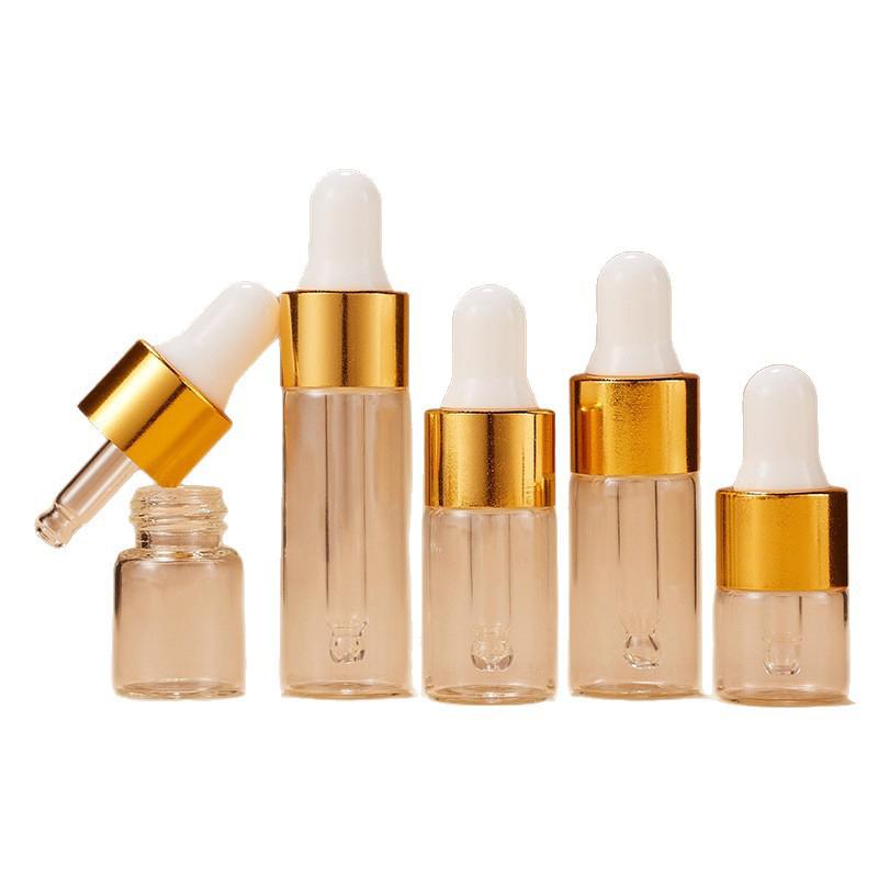 5Pcs Clear Glass Dropper Bottles With Lids Accurate Droppers For Essential Oils Serums Diy Skincare Samples