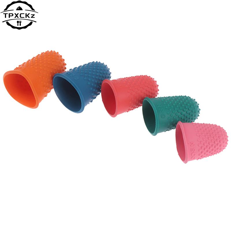5Pcs/lot Counting Cone Rubber Thimble Protector Sewing Quilter Finger Tip Craft Needlework Sewing Accessories