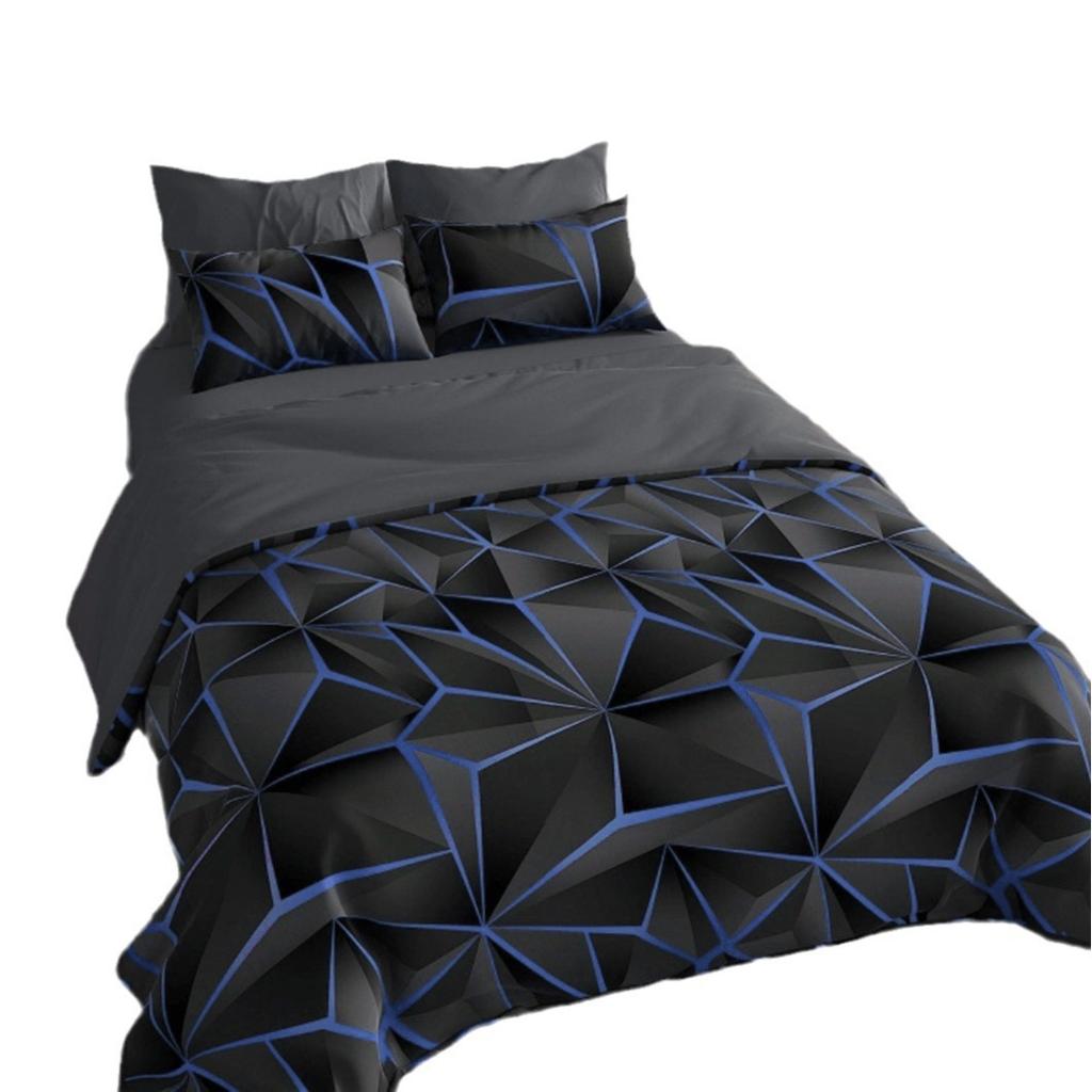Three-Piece Bedding Home Textiles 3D Digital Printing Quilt Cover Sheet Kit