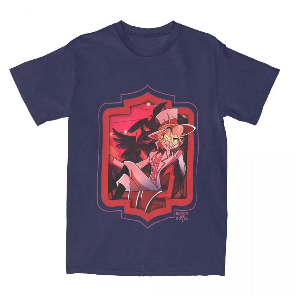 Hazbin Hotel Lucifer Tshirt Unisex For Unisex Unisex Vintage Graphic Cotton Tee Streetwear Casual Round Neck Short Sleeve