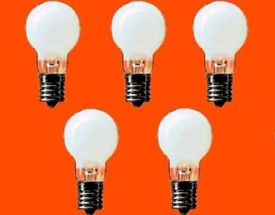 Miniature Krypton Light Bulbs, Simple Packaging, 5-Pack, 110V, 60W, White, E17 Base, LDS110V54WWK