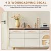 Fresh 4Pcs Wood Carving Decal Wood Carved Furniture Appliques Corner Onlay Applique Furniture Home Door Decor DIY