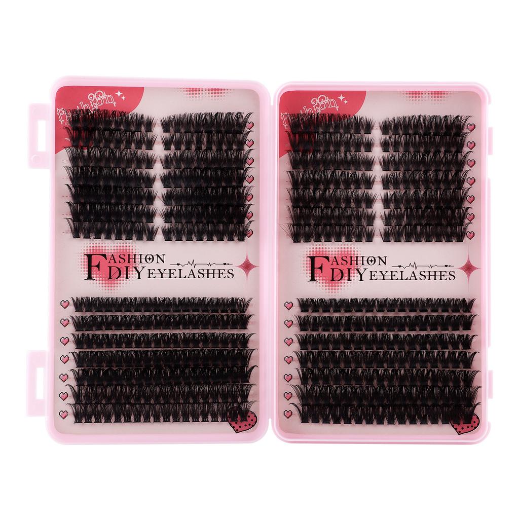 532 Tufts Of Diy Single Tufts Of False Eyelashes, Natural Thick D-Song Segmented Mixed Eyelashes