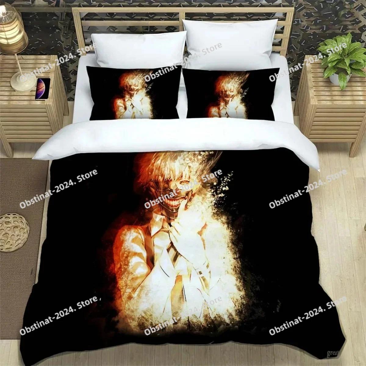 

Comforter Japanese Fashion Anime Digital Bedding Set Printed Bed Set With Bed Single Double Queen Super King Size Comforter (quilt)-EU Single(135*200cm)3pcs