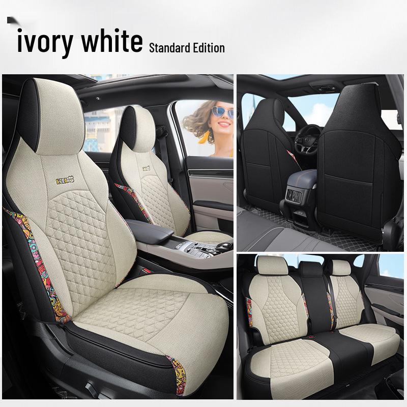 BYD Song Pro Linen Cartoon Seat Cover - All-Season Universal Cushion