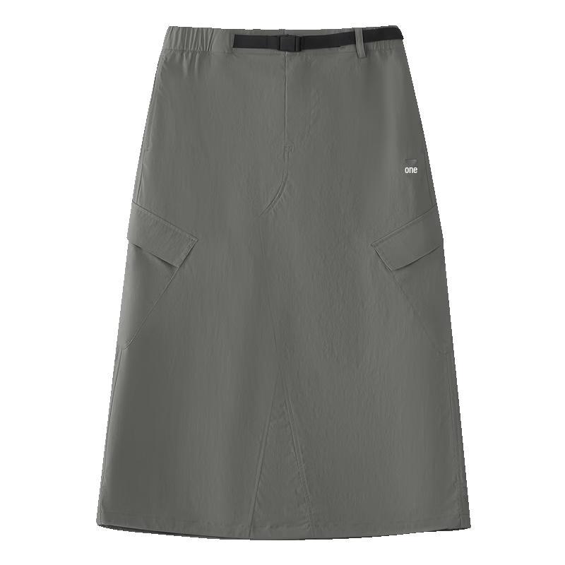 FILA FUSION Women s Casual Washed Grey Woven Skirt L