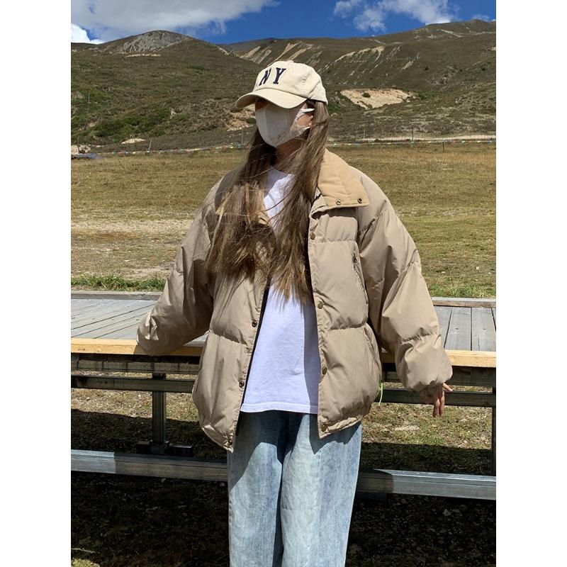 Women's cotton-padded clothes in winter new cotton clothes short stand-up collar thickened student bread clothes jacket trendy