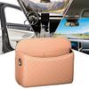 Car Pocket Adhesive Storage Holder PU Leather Between Seat Car Organizer For Automotive Vehicle Interior Door Console Front