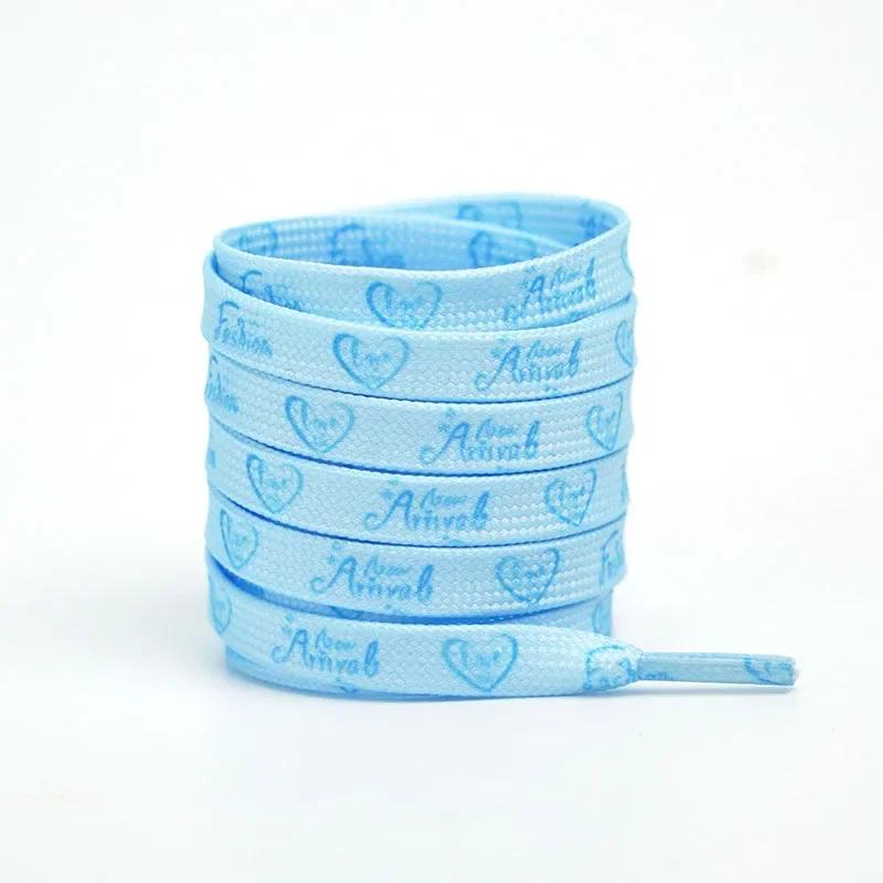 NEW Flat Pink Love Shoelace Personalized Valentine's Day Heart Shoelaces Rope Couples High Canva Sports Shoes Shoe Laces for AF1