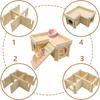 Nelouger Hamster Stage, Hamster Platform, Chinchilla Stage, Shelter House, Hamster Step, Wooden Step Stool, Hamster Steps, Small Animal Toy, Hamster T