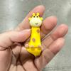 Rubber Giraffe Ornament Groove Pasted Giraffe Figurines Cartoon Giraffe Model Car Decoration Computer Screen Display Ornament