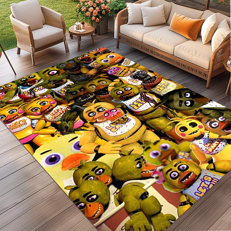 Five Nights at Freddy's Druckteppich, Waschbarer Bodenteppich, Für Eingangsbereich Schlafsaal Waschküche Büro Arbeitszimmer, Heimdekoration Geburtstag Weihnachtsgeschenk