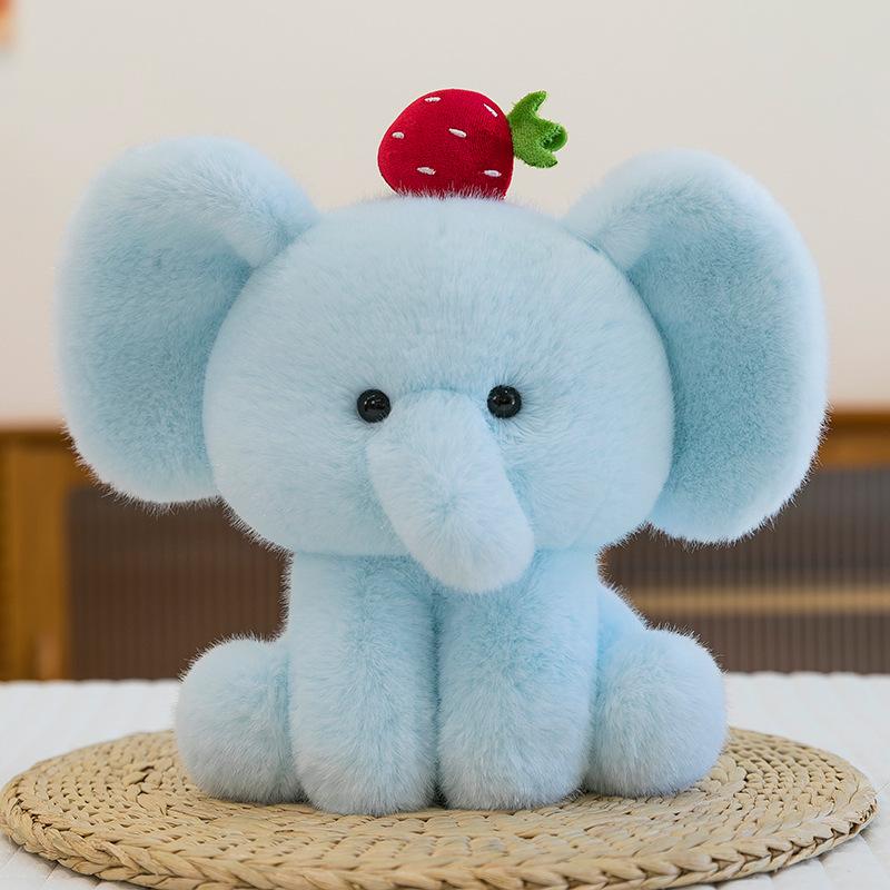 New Fruit Animal Panda Table with Doll Ornaments Cute Cow Doll Plush Toy Girlfriend Birthday Gift