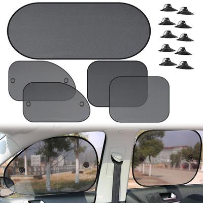 Universal Car Mesh Suction Cup Sunshade Portable Sunscreen Heat Insulation Anti-UV Sunshades Car Window Collapsible Sun Visor