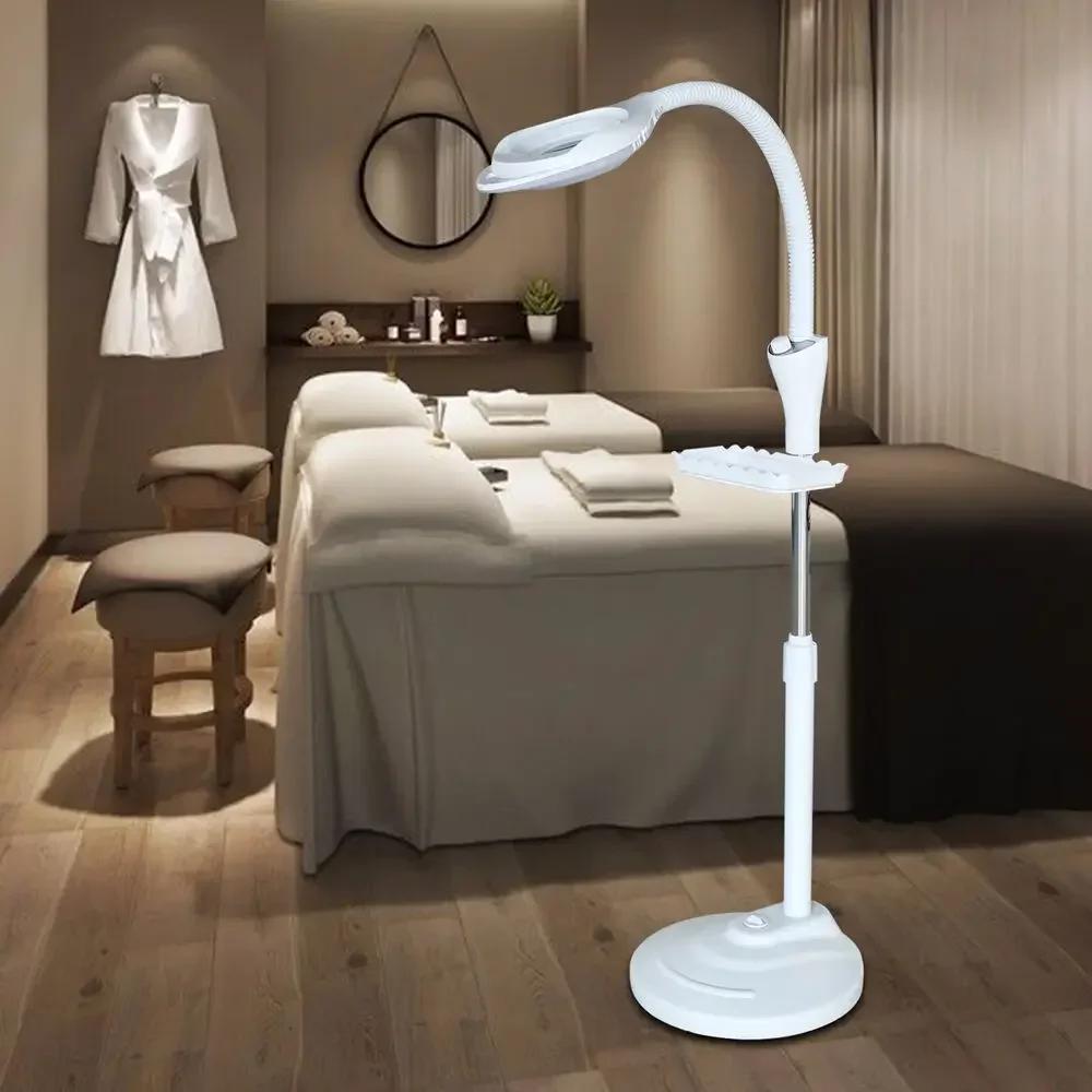 

16X Magnifying Floor Lamp with LED Light, Adjustable Gooseneck Stand for Beauty Salon and Tattoo United States