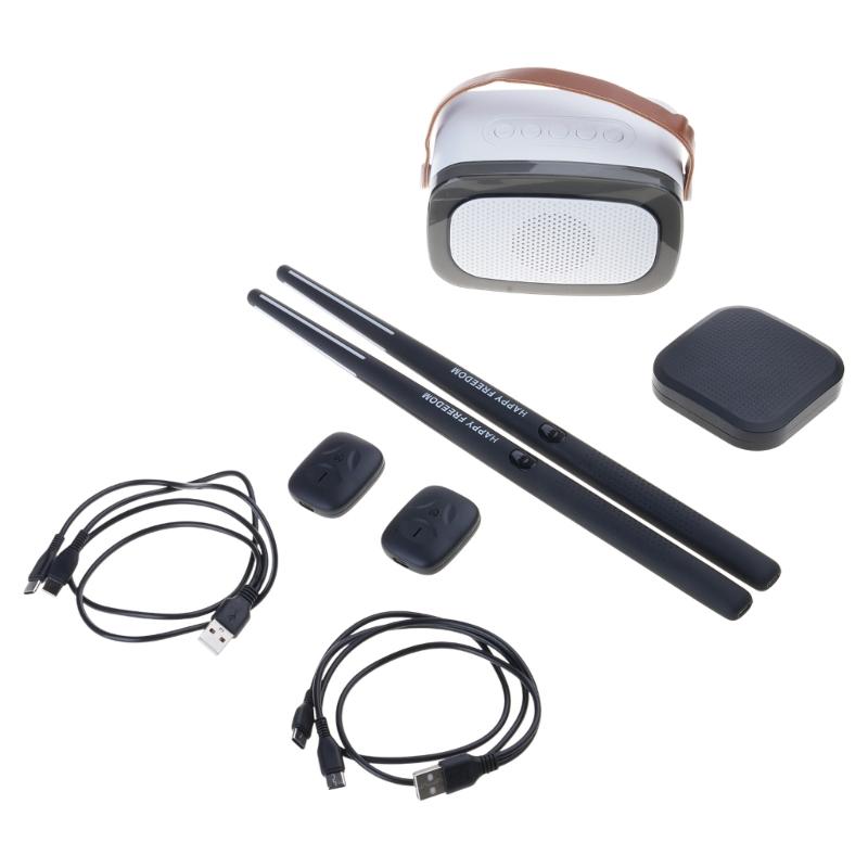 Portable Pocket Drum Motion Sensing Electric Air Drum With Drumsticks Virtual Air Drum for Beginners Kids Enduring