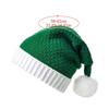 Pom Pom Ball Christmas Hat Knitted Xmas Decor Winter Beanie Santa Caps  for Women Men