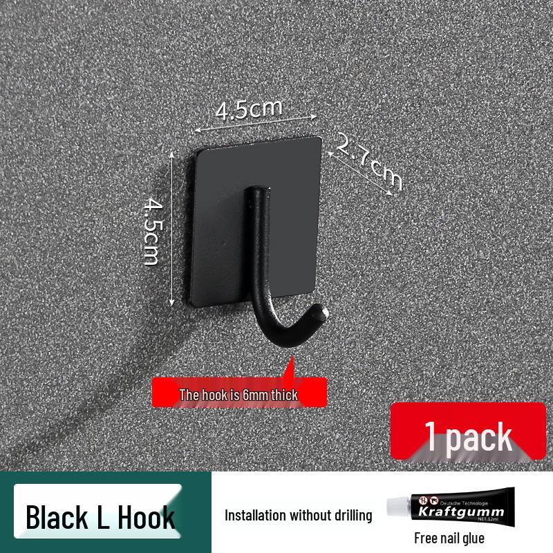 Strong Adhesive Stainless Steel Wall Hook for Kitchen, Clothes, and Hats - No Drill Required