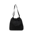 Soft Nylon Vertical Shape Shoulder Bag With Flap Closure For Daily Outings