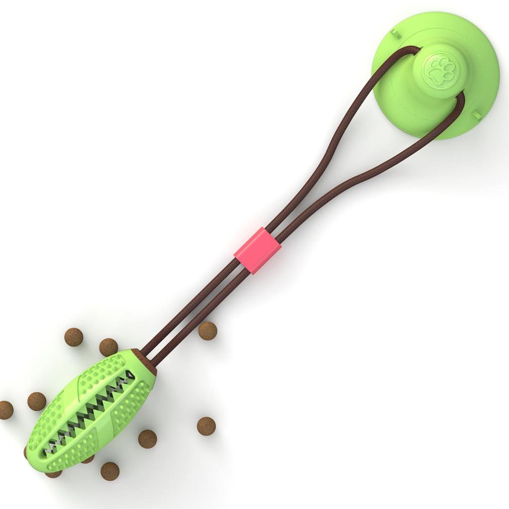 Cross-border Durable Bite-Resistant Sucker Ball Dog Toy for Puppy Teeth Grinding and Leaky Food Dispensing.