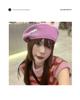 Trendy Korean Style Pink Knit Wool Beret: Women's Autumn/Winter Versatile, Face-Slimming Painter Hat