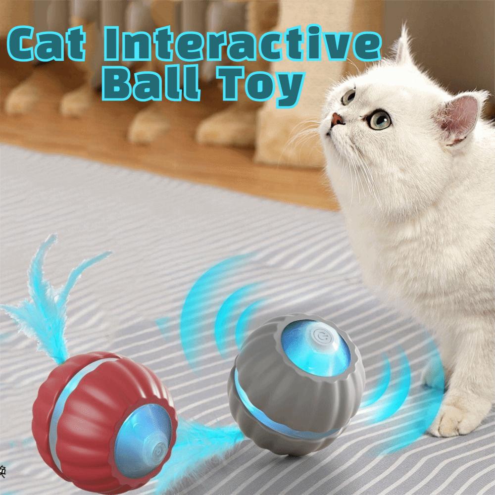2 Tails Cat Interactive Ball Toy Obstacle Avoidance Intelligent Cat Toy Ball  Interactive Play