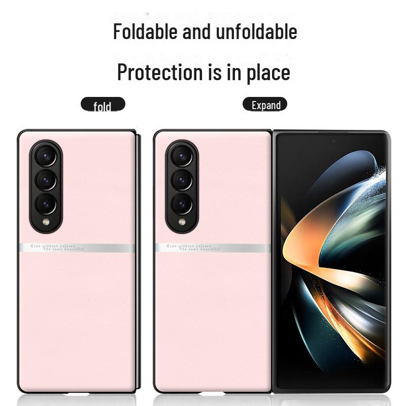 Samsung ZFold4 Flüssiglederhülle: Fallschutz, Schmutzabweisende Schutzhülle - Versand in einem Stück