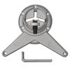 4x Height Adjustable Table Leg Brushed Nickel 870 mm