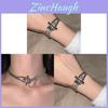 Copper Asymmetric Jewelry Bracelet With Rhinestones For Women Summer Gift