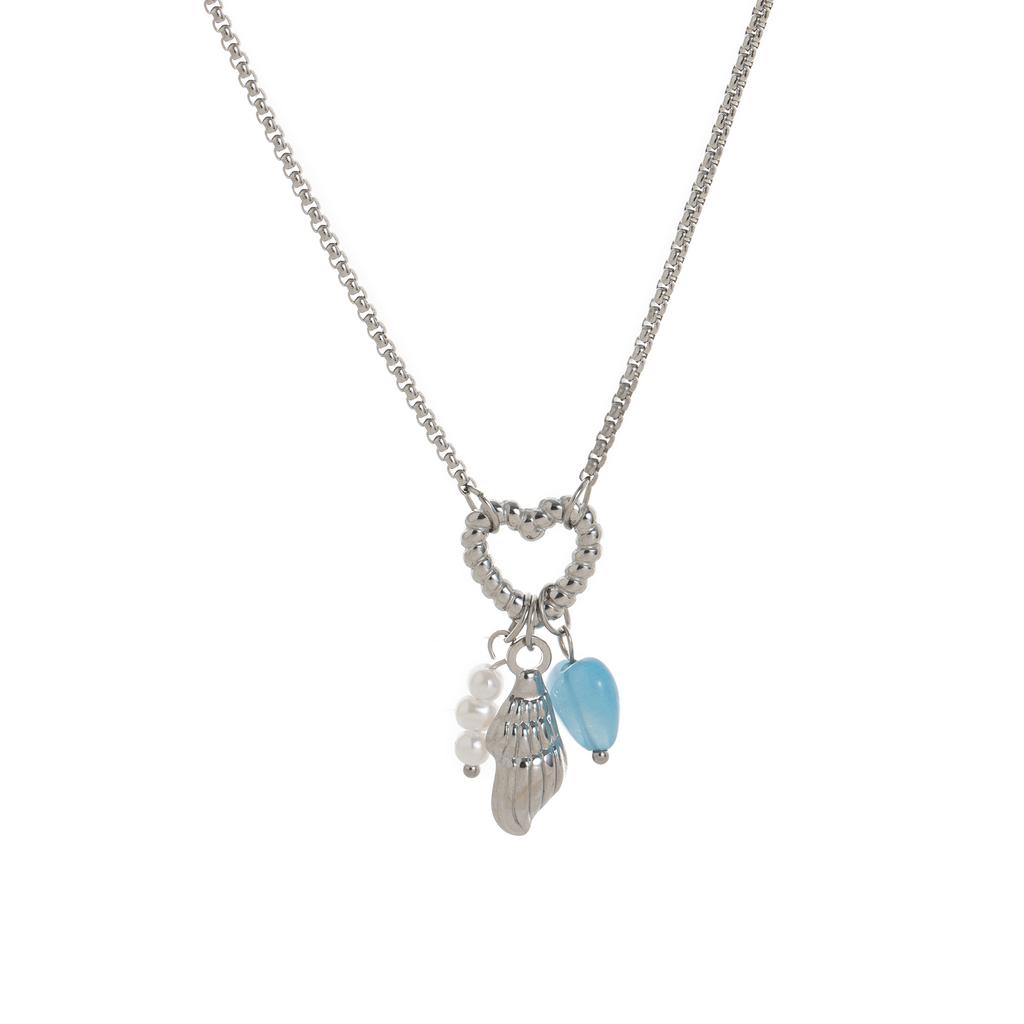 Colorful 12th Birthday Stone Pendant DIY Accessories Necklace Women's 12th Birthday Stone Square Colorful Zircon Necklace