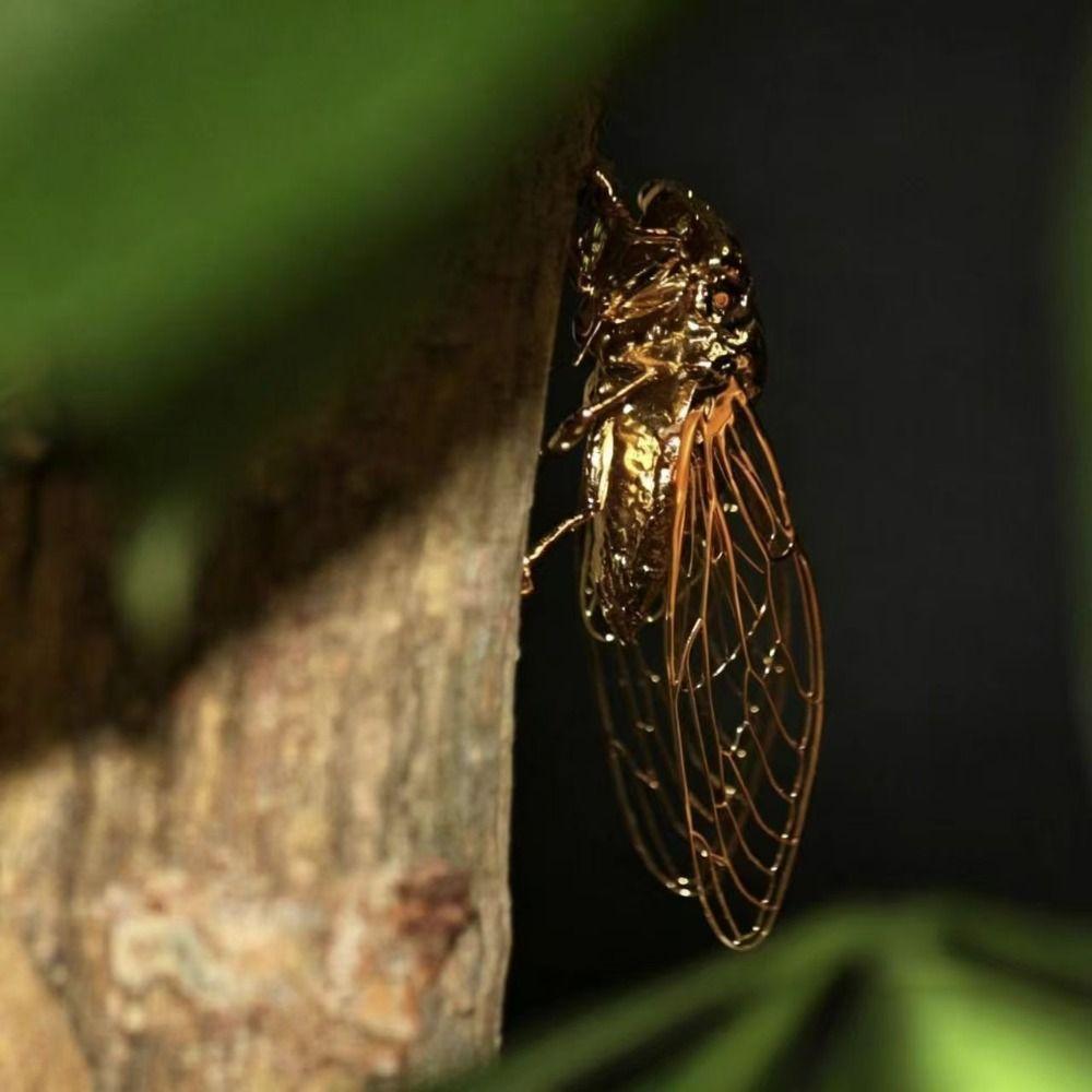 Exquisite Zink-Zinklegierung Tierstatue Mini Vintage Insektenskulptur Kreative Zikadenfigur Teeverkostung