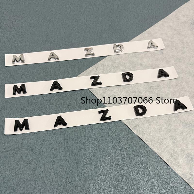 For Mazda EZ-6 Rear Trunk Tailgate EZ6 Letters Badge Emblem Glossy Black Chrome Replacement Sticker Decal Car Accessories k2