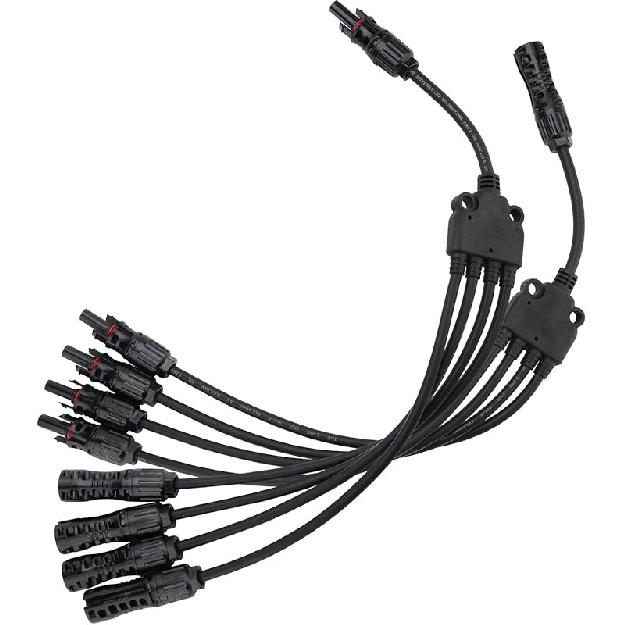 Ansxiy 20 Feet 10AWG Solar Extension Cable with Female and Male Weatherproof Connectors, Solar Panel Cable Wire Adapter Kit Tool (20FT Red + 20FT
