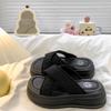 Fairy wind cool slippers, women's 2025 summer new wear soft-soled lazy shoes with skirts, beautiful thick-soled slippers