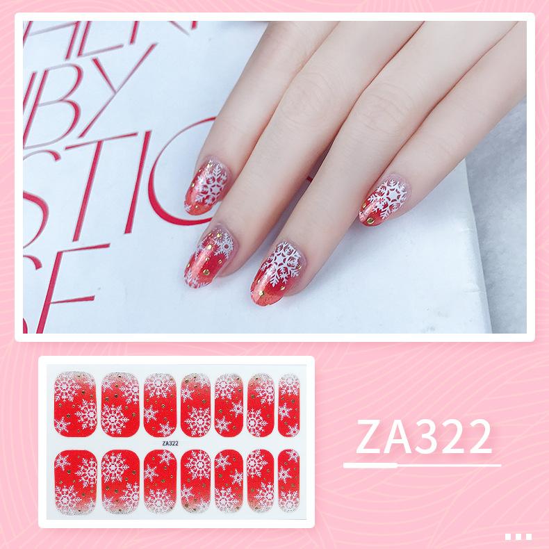 Leopard Print Small Fresh Waterproof Long-lasting 3D Nail Sticker Patch Removable Wear Nail Sticker Full Stick