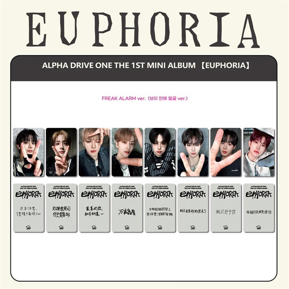 8Pcs/set ALD1 Mini 1st Album Geonwoo StarRiver Special Card EUPHORIA Sweatshirt Card ALPHA DRIVE ONE Fans Pop up Store Postcards (as the picture,5.4x8.6cm)