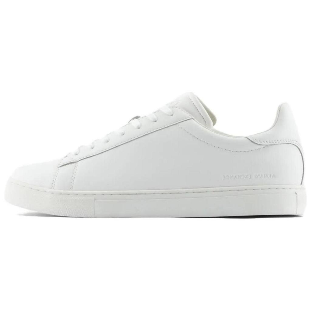 Armani Exchange Round Toe Lace-Up Low-Top Fashion Sneakers Men Sneakers White XUX001XV09300001
