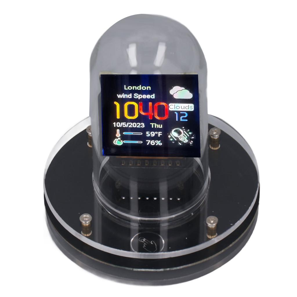 Nixie-Röhrenuhr WiFi RGB IPS-LCD-Bildschirm Wetteranzeige 12 24 Stunden Elektronische Röhrenuhr