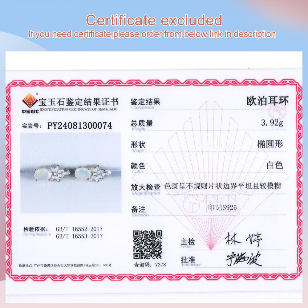 Gorgeous Design October Birthstone Natural Opal Ring Earring Jewelry Set 925 Sterling Silver Birthday Gift for Lady and Girls