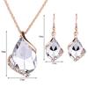 Lady's Trendy Beauty Choker Chain Necklace Drop Earrings Jewelry Set