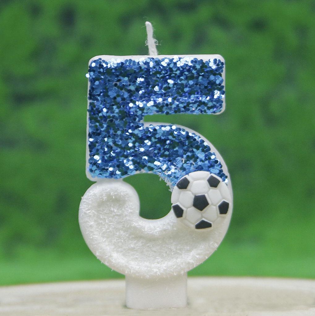 Creative Football Birthday Candle for Cake Decoration, DIY World Cup Party, First Birthday Celebration