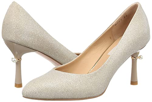 JILL STUART SHOE Women's Ring Motif Heel Pumps, Size 6465 GD, Size 24.5 Cm, E