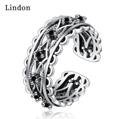 Lindon Classic Copper Alloy Zircon Ring Ladies Jewelry Wedding Promise Party Gift