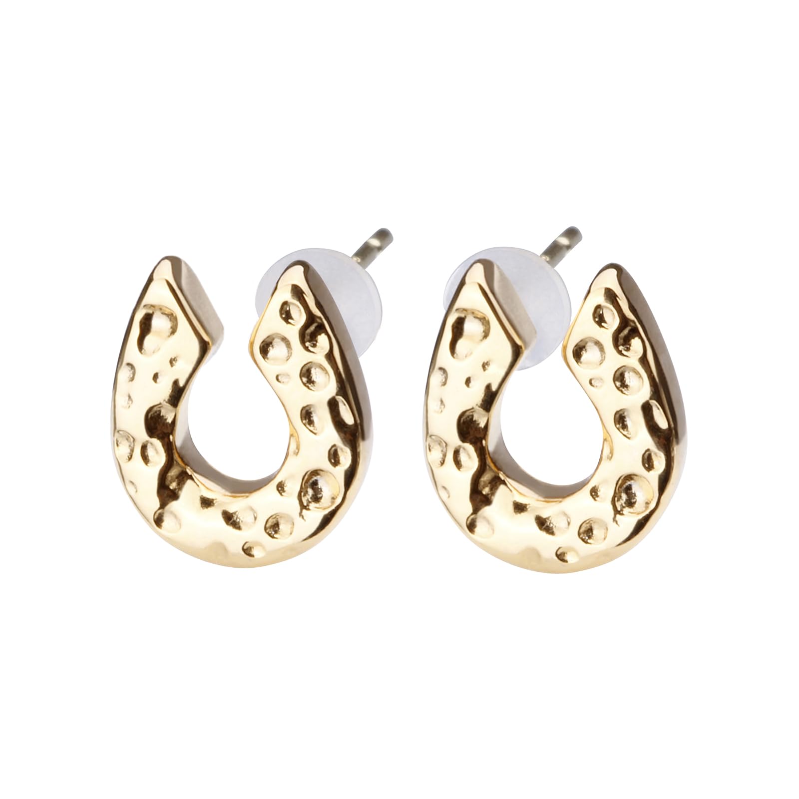 

LOKUMI Made in 18K K18 Craft Nickel Earrings, Japan, Gold, Post, K18, Hypoallergenic, Horseshoe, Series, Horseshoe, Women s, Simple, Small, Popular,