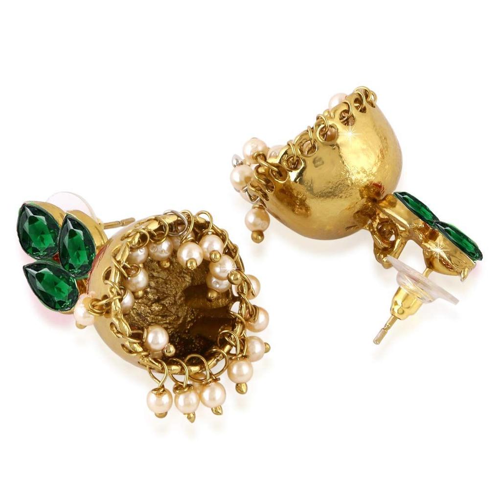Earrings for Women and Girls | Traditional Jhumka | Gold Plated Earring | Accessories Jewellery for Women