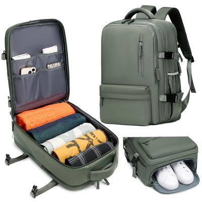 Large Business Travel Backpack With Shoe Compartment, Multifunctional Laptop Bag For Business Trips, Gym And Student Daily Use