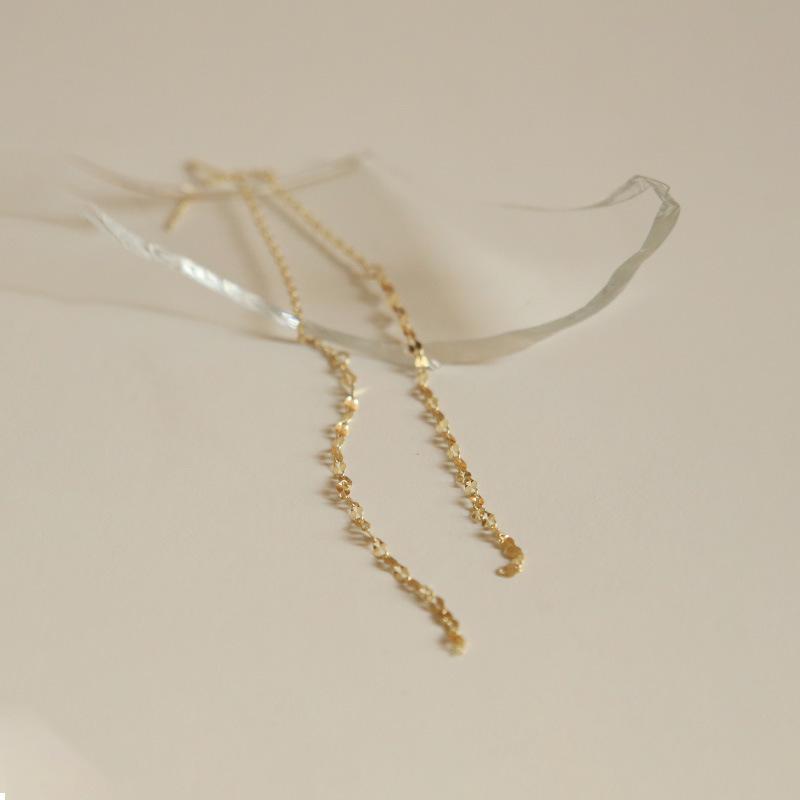 S925 Sterling Silver Tassel Dangle Earrings for Women